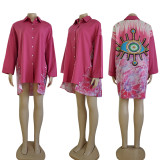 Fashion Loose Printed Ladies Shirt