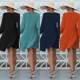 Women's Casual Dress Button Down Shift Tunic Short Sleeve Shift Ruffle V Neck Flowy Swing Dresses