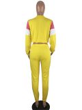 Casual Splicing Sports Two Piece Pant Set