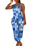 Cute Sling Backless Overalls Jumpsuits With Pocket
