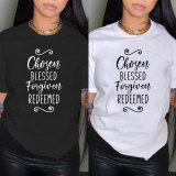 Summer Women's Clothing Casual Round Neck Pullover Printed Tees