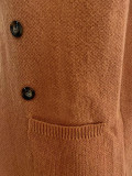 Winter Fall Tops Knitted Breasted Patch Pocket Cardigan Vest