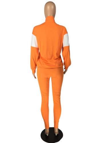 Casual Splicing Sport Pant Set