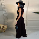 Solid Color Flared Straight Leg Trousers