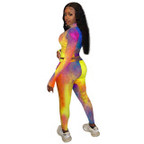 Casual Pattern Print Sweatpants Two-piece Outfits