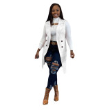 Winter Fall Tops Knitted Breasted Patch Pocket Cardigan Vest