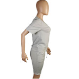 Solid Color Sports Two-Piece Set