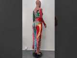 Casual Digital Printed Off Shoulder Long Sleeve Maxi Dress