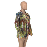 Fashion Casual Printed Jacket