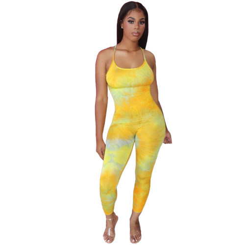 Gradient Color Straps Jumpsuit