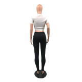 2023 Branded Letter Printed Short Sleeve T-shirt and Trousers