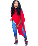Amazon Explosion Style Women's Knitted Personality Irregular Tops