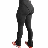 Solid Dark Grey Tight Stacked Pants