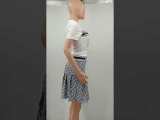 2023 New Fashion Pyrography Two Piece Pleated Skirt Set