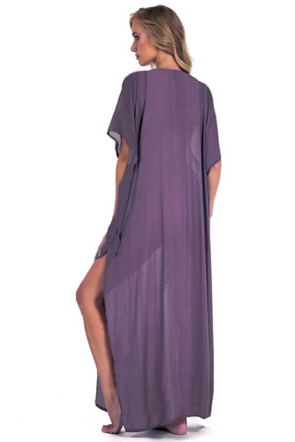 Summer V Neck Embroidered Beach Dress