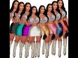 Pink Bronzing Zipper Glossy Skirt