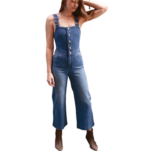 Frame Denim Claire Denim Jumpsuit - La Savina