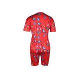 Casual Butterfly Print Sweatpants Two Pieces Set