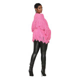 Falling For Fringe Knit Sweater