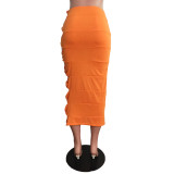 Hollow Knotted Long Beach Skirt