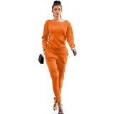 Women's Lady Tracksuit Sweatshirt Pants Set