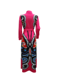 Casual Print Butterfly Swing Dress