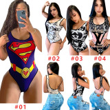 Sexy Print One Piece Swimsuits Rompers