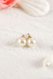 Gold Set of 6 Pearl Vintage Earrings Set