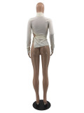 White High Neck Blouse