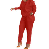 Solid Top & Pants Set