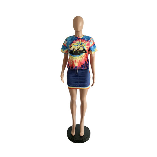 Casual Print Pattern T-shirt