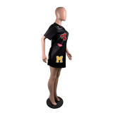 Casual Pattern T-shirt Dress