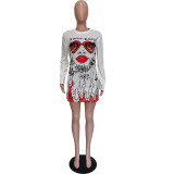 Casual Printed Mini Dress