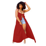 Red Sexy Straps Solid Heart Throb Top