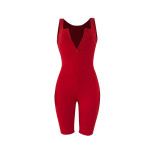 Strapless Zipper Romper