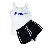Sexy Graphic Print Vest Yoga Short Set