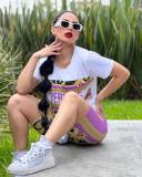 Summer Fashion Digital Printing Two-piece Set