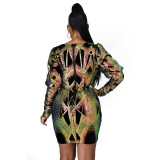 Invisible Zipper Sequins Nightclub Dress