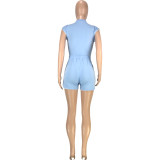 Pure Color Hot Shorts Sports Two Piece Clothing