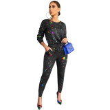 Casual Printed T-shirt and Pants