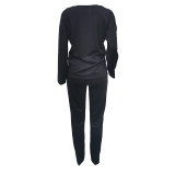 Solid Top & Pants Set