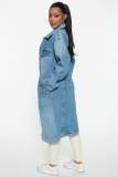 Playback Long Denim Trucker Jacket