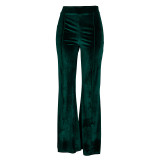 Micro-Flare Mid Waist Casual Pants
