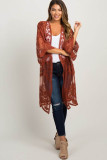 Lace Mesh Embroidered Beach Cardigan