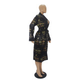 Print Kimono Robes Outerwear For Women