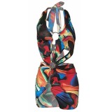 Sexy Colorful Printed Swimsuit Dress