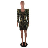 Invisible Zipper Sequins Nightclub Dress