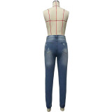 Trendy Alphabet Monkey Skinny Jeans