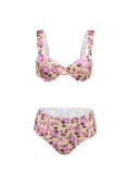 2023 Sexy Lingerie Set Printed Floral Steel Bra Set