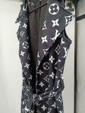 Printed Double Thermal Lining Long Vest Jacket